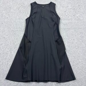 Athleta Match Point Dress Women's XSP Black 1/4 Zip Flare Tennis Pickleball